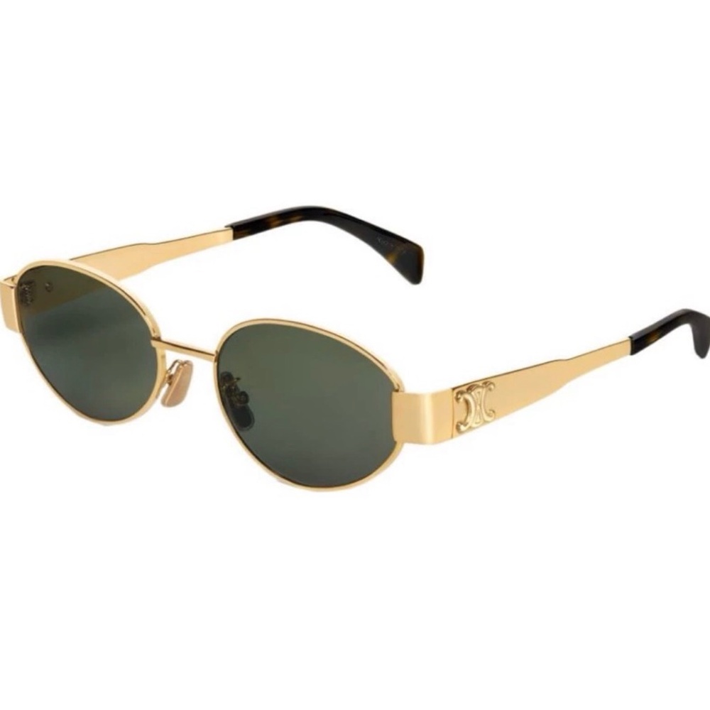 Celine Gold Sunglasses with Black Temples